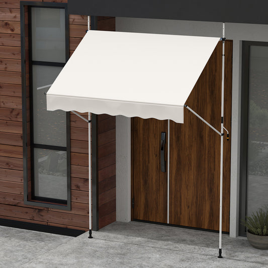 Uittrekbaar Zonnescherm – Buitenluifel – Schaduwdoek – Zonnescherm Handmatig – Terrasdoek – Aluminium Frame – 1,8 Meter – Weerbestendig Canvas
