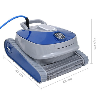 Robotstofzuiger zwembad – Zwembadrobot – Zwembadreiniger – Zwembadstofzuiger – Automatische zwembadreiniger – Klimfunctie voor vloer en wanden – Drie reinigingsprogramma’s – Wit/blauw