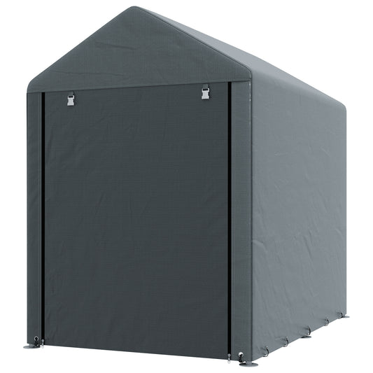Opslagtent – Tuinschuur – Bewaartent – Opslagruimte – Tuinkast – Donkergrijs – Stevig Stalen Frame – Waterdichte Hoes 1,2x1,8x1,6m