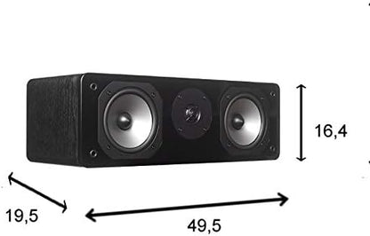 Dynavoice Challenger C-5 Wit. Passieve Center Luidspreker 2 Weg 120W 8 Ohm. Dubbele 5,25 Inch Woofer en 1 Inch Tweeter. Home Cinema HiFi. Bassreflex Achterzijde. VESA 10x10 Compatibel.