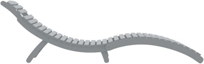 vidaXL Sunbed 184x55x64 cm Solid Acacia Wood Grey, Outdoor Bed, Sun Bed, Sun Bed, Garden Lounger, Sun Lounger, Outdoor Lounger, Sun Lounger, Wooden Lounger - QUORE
