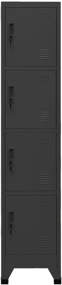 vidaXL Locker cabinet 38x45x180 cm steel anthracite colored - QUORE