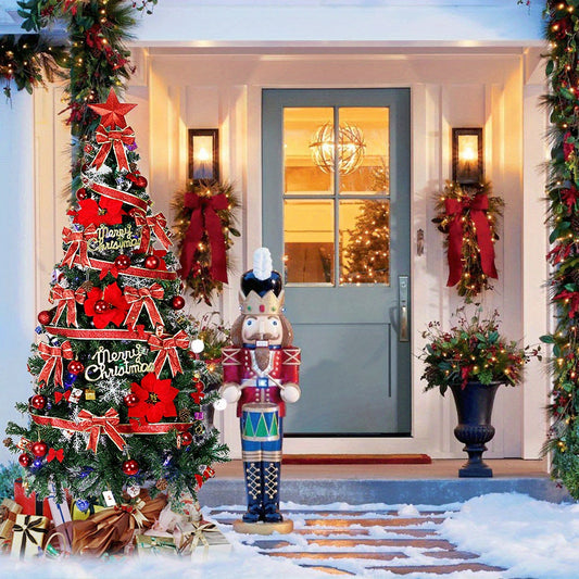 6ft/180cm Fully Decorated Christmas Tree with Bows And Ornaments Set, Premium Artificial Christmas Tree, for Home Shops Office DIY Xmas Holiday Decoration | Easy to Assemble, Christmas Decorations, Black Christmas Tree, Chris