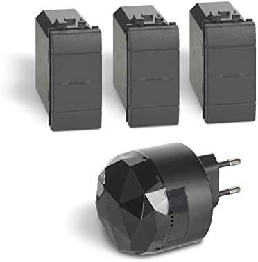 BTicino Livinglight Smart SL3601KIT, verlichtingsset voor het in- en uitschakelen van de lichten via app of met Alexa, Google en Siri, met 1 gateway plug-in zwart S36GWGC en 3 aangesloten