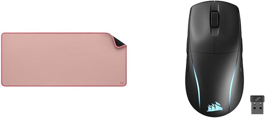Logitech Desk Mat - & CORSAIR M75 WIRELESS RGB Lichtgewicht FPS