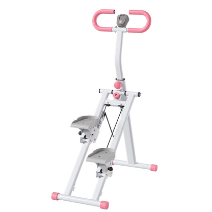 Stepper – Stepapparaat – Fitness Stepper – Home Trainer – Aerobic Stepper – Verticale Klimfunctie – Verstelbare Handgrepen & Pedalen – Draagvermogen Tot 136 kg – Roestvrij Stalen Frame