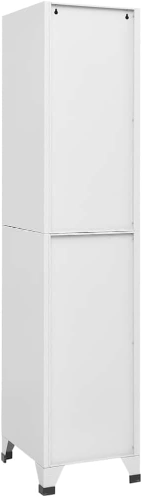 vidaXL Locker Cabinet with 4 Compartments Locker Metal Cabinet Cabinets Storage - QUORE