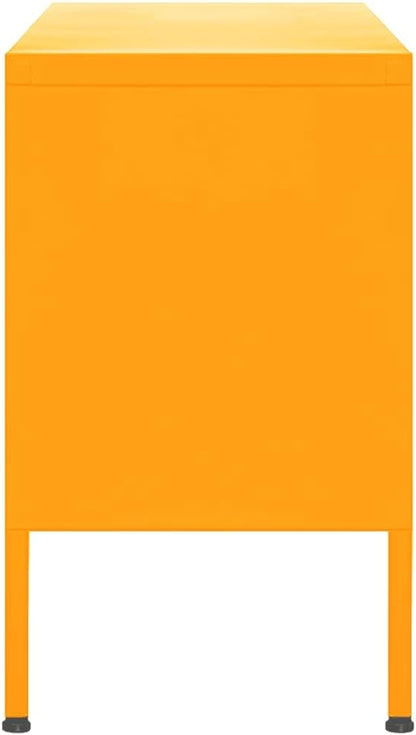 vidaXL TV cabinet 105x35x50cm steel mustard yellow, furniture set for TV