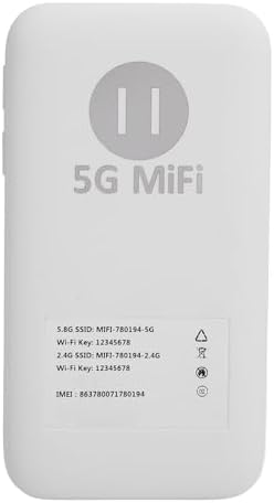 5G WiFi 6e hotspot router met simkaartsleuf, 6 apparaten high-speed poort, 6100mAh draagbare wifi hotspot voor telefoon, tablet, intieme reizen