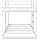 vidaXL Stapelbed zonder matras 80x200 cm staal wit, bedframe, bedbodem, slaapkamermeubilair, hoogslaper, stapelbedframe, laag stapelbedframe