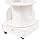 Bookcase, 5-Tier 360° Rotatable Freestanding Book Holder with Universal Wheels for Storing a Large Number of Books, Magazines, Craft Decorations, CDs, Etc. (White) - QUORE