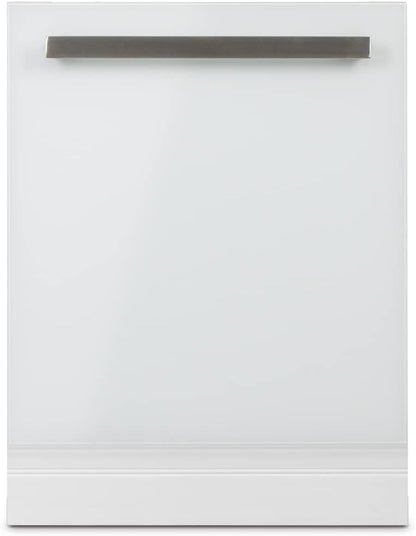 UNIVERSALBLUE White glass dishwasher, semi-black, 60 cm, 5 washing programs, 12 services