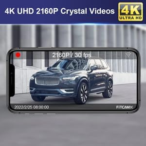 Dashcam – Autocamera – Dashboardcamera – Rijcamera – Spiegelmontage OEM-look – 4K 2160P Video met WiFi App en G-sensor