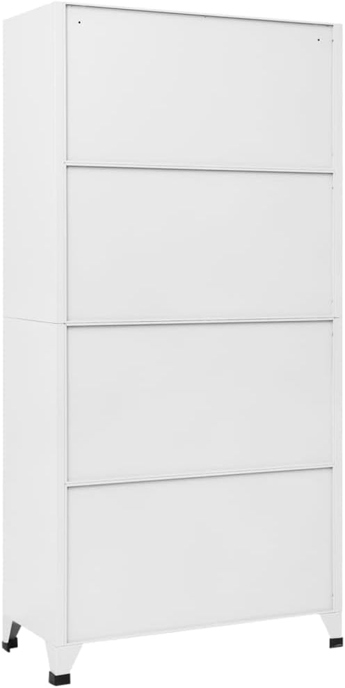 vidaXL Locker Cabinet with 9 Compartments Steel 90x45x180cm Grey Locker Safe Cabinet - QUORE