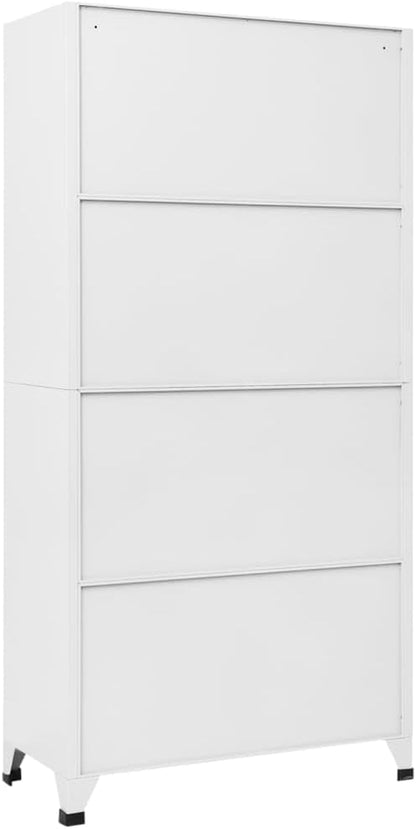 vidaXL Locker Cabinet with 9 Compartments Steel 90x45x180cm Grey Locker Safe Cabinet - QUORE
