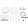 Bookcase, 5-Tier 360° Rotatable Freestanding Book Holder with Universal Wheels for Storing a Large Number of Books, Magazines, Craft Decorations, CDs, Etc. (White) - QUORE