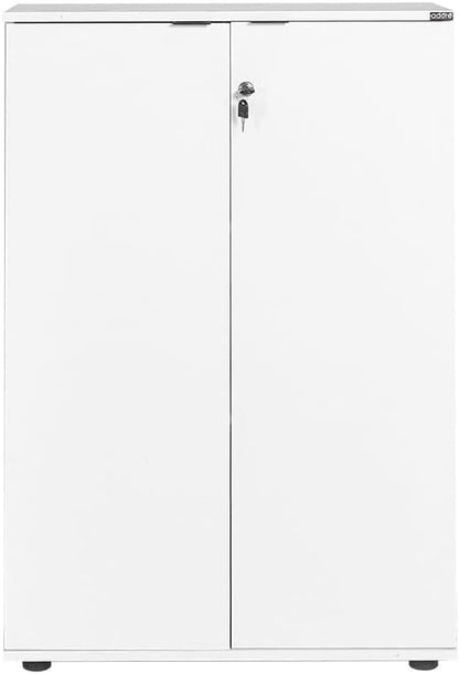 Elegant Diamond White Bookshelf, 72 cm x 109 cm x 34 cm | 100% Melamine Coated Particle Board, 16 mm dik, ideaal voor moderne decoratie thuis en op kantoor