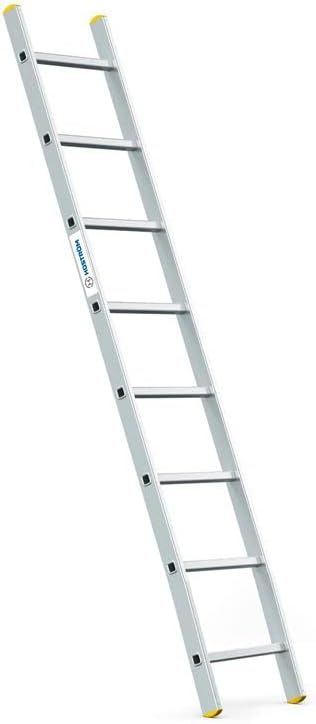 StablePro 8 treden aluminium ladder, licht en duurzaam, maximale werkhoogte 3,2 m, 5 jaar garantie, maximale belasting 150 kg, hostrom