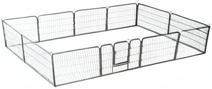 vidaXL Dog run with 12 panels 80x60 cm steel black