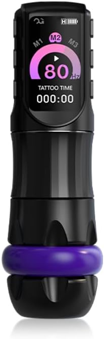 OG Pioneer Inspiration, draadloze tattoo-pen met schokabsorptie en dual mode-besturing voor professionele tattoo-artiesten, 4,2 mm, zwart