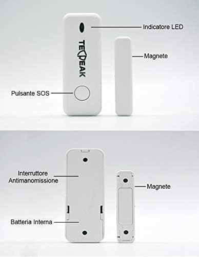 TECPEAK Draadloos alarmsysteem voor thuis, wifi/GSM-alarmset met sirenebeveiliging biedt een zeer effectieve manier om je huis en kantoor te beschermen (A1-N)