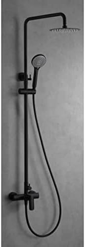 Douche Set – Doucheset – Douchepaneel – Regendouche – Handdouche – Verstelbare Doucherail 95-132 cm – Mat Zwart Anti-Kalk Regendouchekop 20 cm