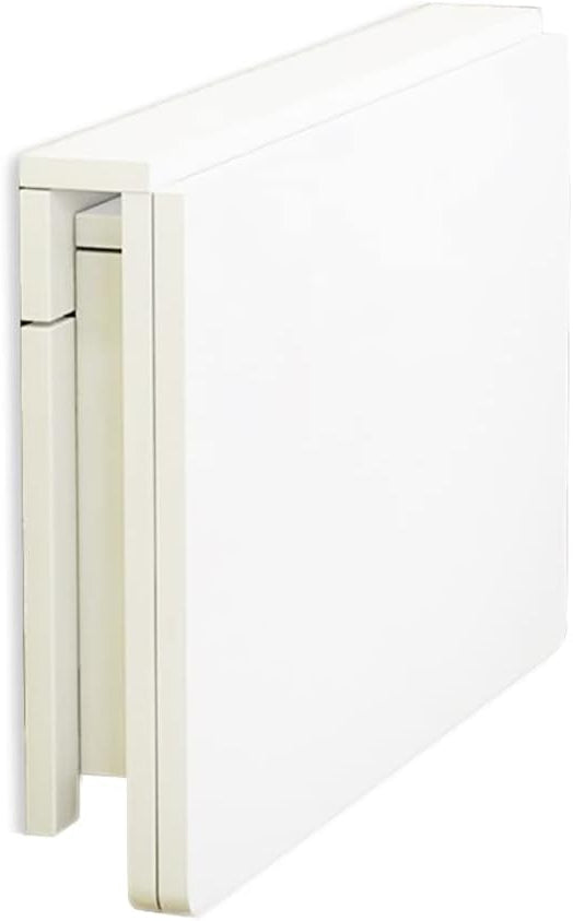 Solid Wood Wall Folding Table, Wall Table, Space-Saving Floating Desk, Kitchen Table, Children's Furniture, Laptop Table, Dining Table, White, 100 x 50 x 33 cm - QUORE