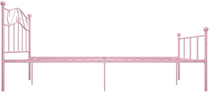 vidaXL Bedframe metaal roze 160x200 cm