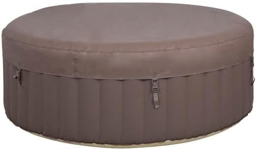 Spa opblaasbaar verwarmd, 800 liter, zwart, 180 x 180 x 65 cm