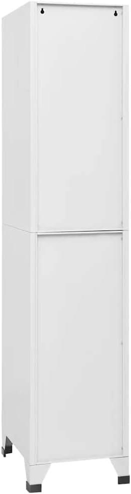 vidaXL Locker Cabinet with 3 Compartments 38x45x180cm Locker Cabinet Safe Office Cabinet - QUORE