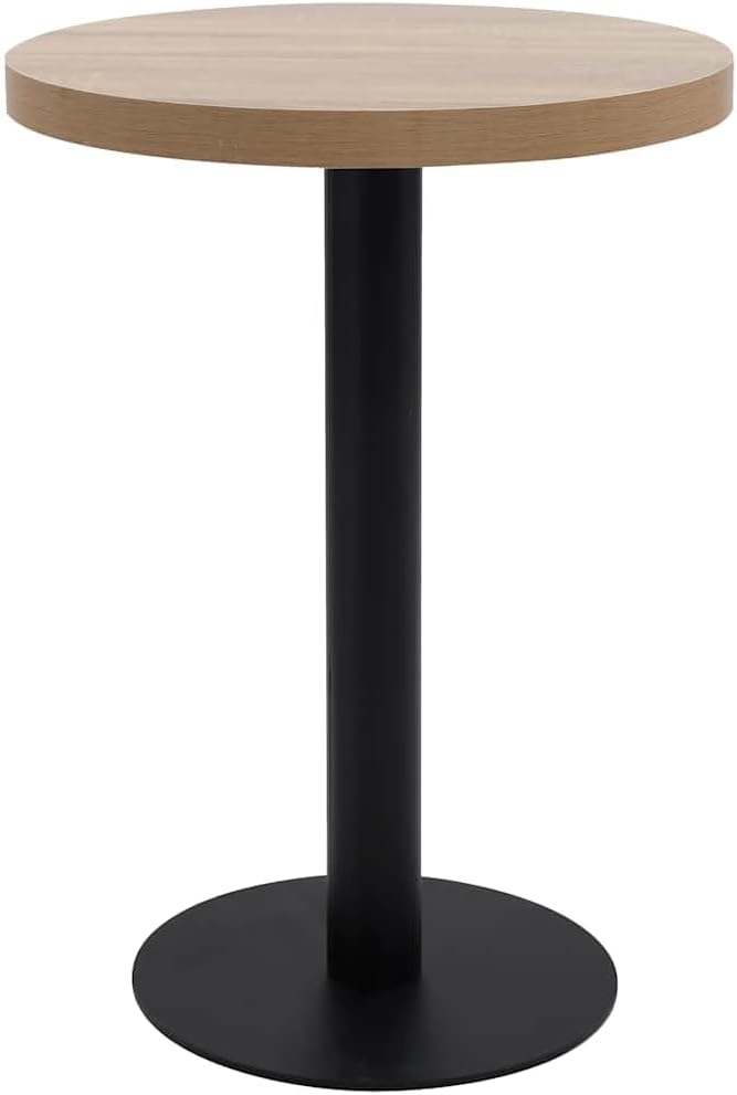 vidaXL Bistro table 60 cm MDF light brown - QUORE