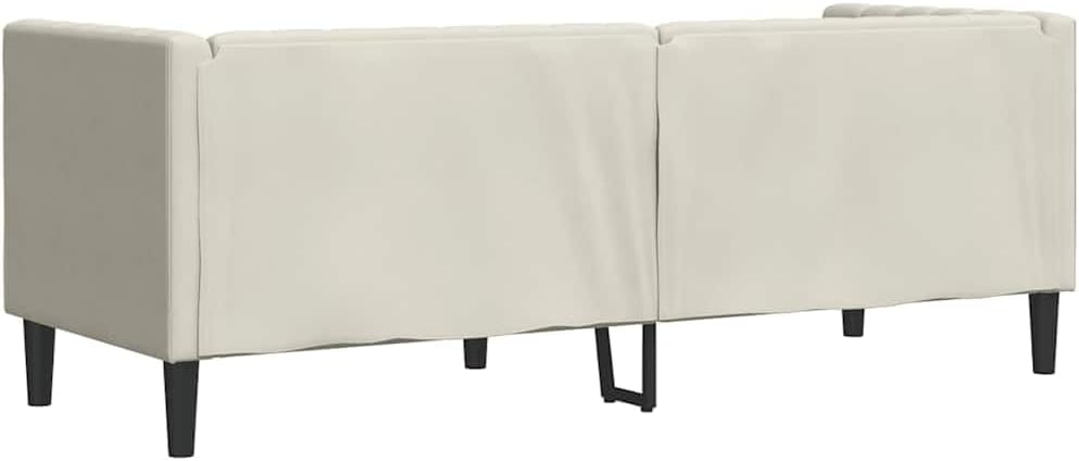vidaXL Chesterfield Style 3 Seater Sofa with Bolsters Velvet Cream Color 3 Seater Sofa 3 Seater Sofa 3 Seater Sofa 3 Seater Sofa 3 Seater Sofa - QUORE