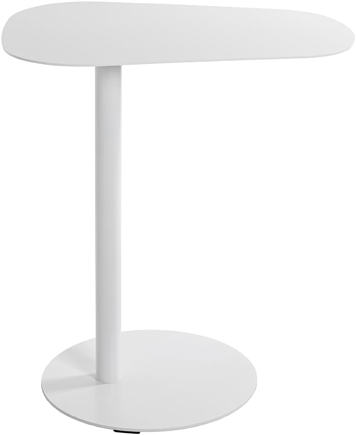 HAKU Bijzettafel wit, metaal - Maat: B 53 cm x H 60 cm x D 38 cm, Stijl: Modern