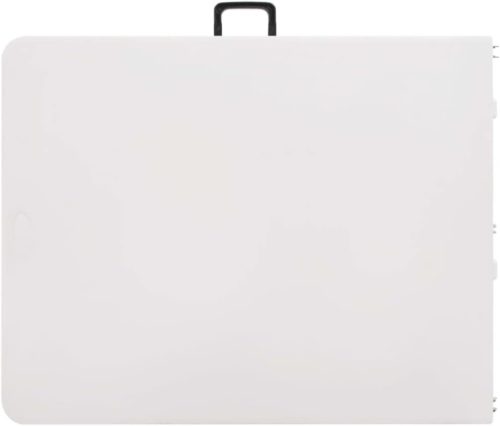 Lounge tuinmeubelset balkon meubelset tuinlounge set inklapbare tuintafel met 2 banken 180 cm staal en HDPE wit - QUORE