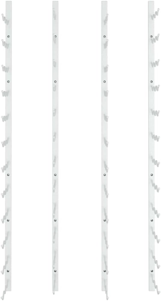 vidaXL Wijnrekken 2 st voor 36 flessen wandmontage ijzer wit, metalen wijnrek, wijnhouder, wijnflessenhouder, flessenhouder, wijnflessenrek