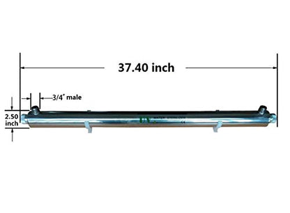 UV55W-2L 12GPM Waterzuiveraar voor de zuivering van het hele huis, 3/4 "mannelijke ingang/uitgang (voeg 1 extra filter toe)