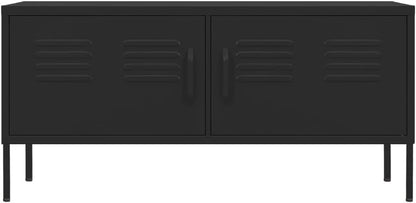 vidaXL TV cabinet 105x35x50cm steel black,tv furniture set,tv cabinet,tv furniture,tv furniture sets,tv furniture,tv furniture,tv furniture,tv furniture