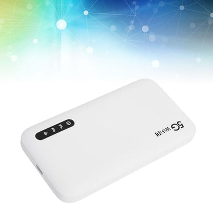 5G WiFi 6e hotspot router met simkaartsleuf, 6 apparaten high-speed poort, 6100mAh draagbare wifi hotspot voor telefoon, tablet, intieme reizen