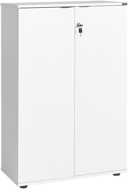 Elegant Diamond White Bookshelf, 72 cm x 109 cm x 34 cm | 100% Melamine Coated Particle Board, 16 mm dik, ideaal voor moderne decoratie thuis en op kantoor