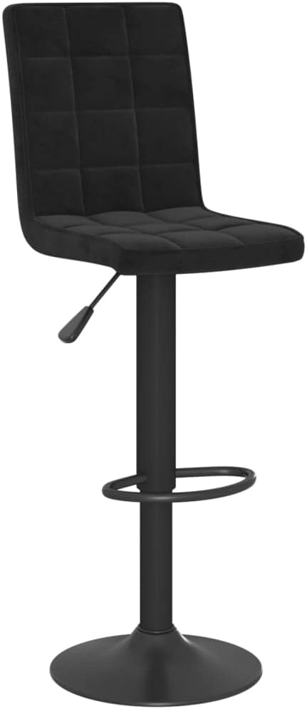 vidaXL Barkrukken 2 st fluweel zwart, barkrukje, bar kruk, barstoel, barkrukjes, bar krukken, barstoelen, bar stoel, bar stoelen, kruk, krukken