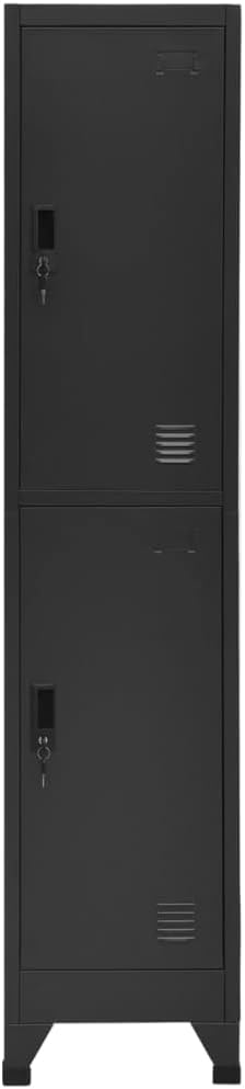vidaXL Locker cabinet 38x45x180 cm steel anthracite coloured, storage cabinet, locker, locker, locker, cabinet, safe, storage cabinet, steel locker, office cabinet, storage cupboards - QUORE