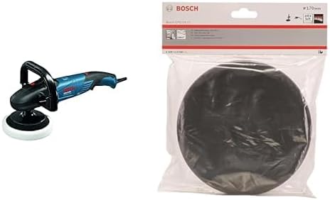 Bosch Professional polijstmachine GPO 14 CE (1400 watt, onbelast toerental 750-3000 min-1, incl. extra handgreep, D-handgreep) & Bosch Accessories Polijstspons, 170 Mm, 1 Stuks
