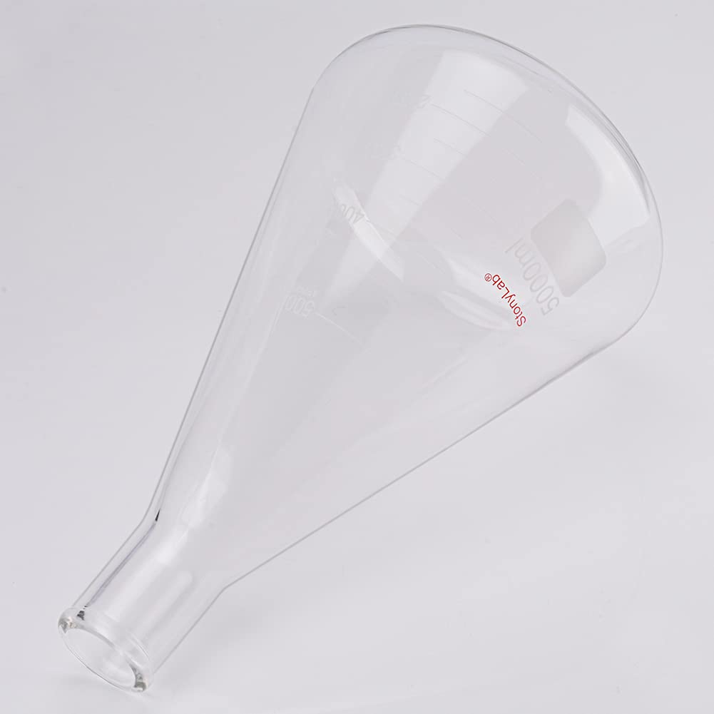 stonylab (1 Stuk) 5000 ml Erlenmeyer Glazen Kolven met Smalle Mond en Stevige Rand, 5 L (5 Liter)