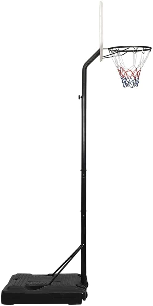 Basketbalring – Basketbalpaal – Basketring – Basketbalbord – Verstelbare Hoogte 282-352 cm – Duurzaam Polyethylene Wit