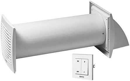Decentrale Ventilatie Unit Met Warmteterugwinning – WTW Unit – Muurventilator – Ventilatiesysteem – Ventilatie Met Warmteterugwinning – Ø 156 Mm Wanddoorvoer – Geschikt Voor Wanddikte 300-500 Mm