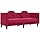 VidaXL Sofa with Cushions 2-seater Velvet Wine red, 2-seater Loveseat