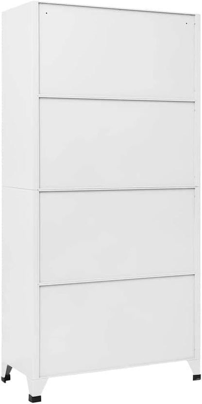 vidaXL Locker Cabinet with 18 Compartments Metal Locker Cupboard Cabinets Lockers - QUORE