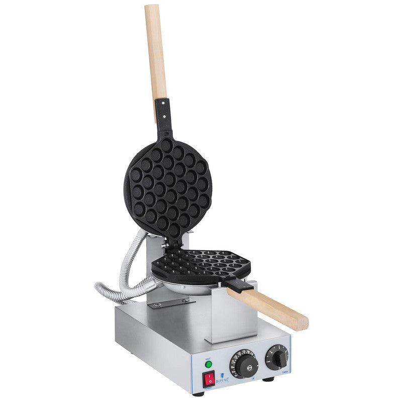 Bubble Waffle Maker Griddle, 1415W, Royal Catering RCWM-1400-B
