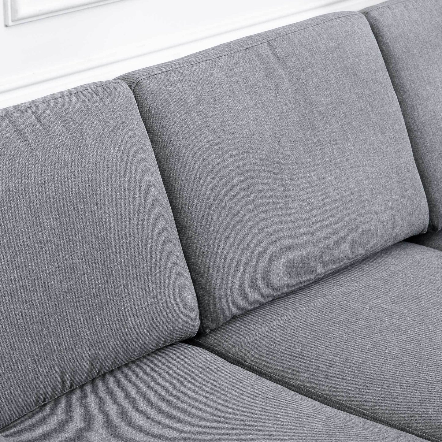 3-zitsbank – sofa – zitbank – loveseat – tweezitsbank – donkergrijs – linnen-look stof – royaal formaat 200 x 82 x 78 cm
