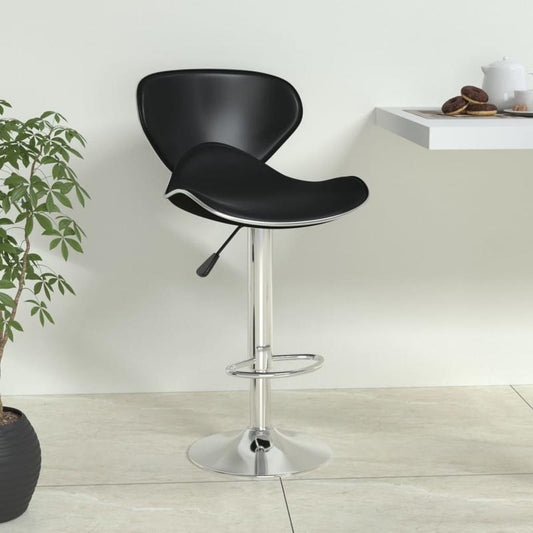 Modern Black Faux Leather Bar Stool with Backrest - Heavy-Duty & Particle Board, Square Footrest, Easy-Clean Counter Height Chair, Bar, Cafe - Assembly Required (No)